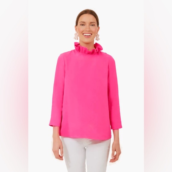 NWT Tuckernuck Hot Pink Faye Blouse - Picture 1 of 8